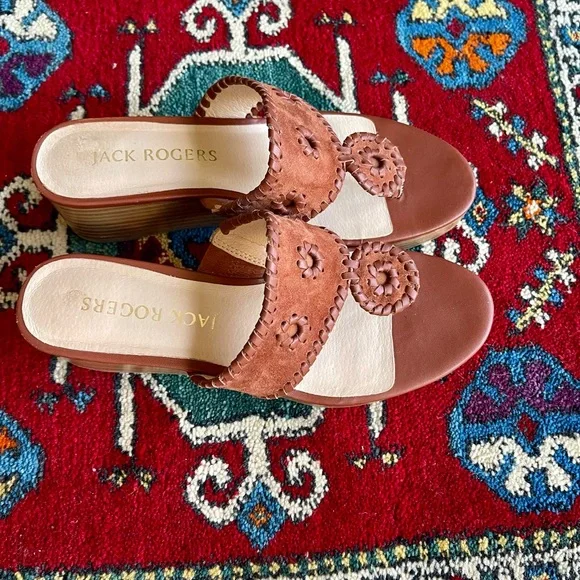 Jack Rogers Brown Slide Sandals - Picture 2 of 6